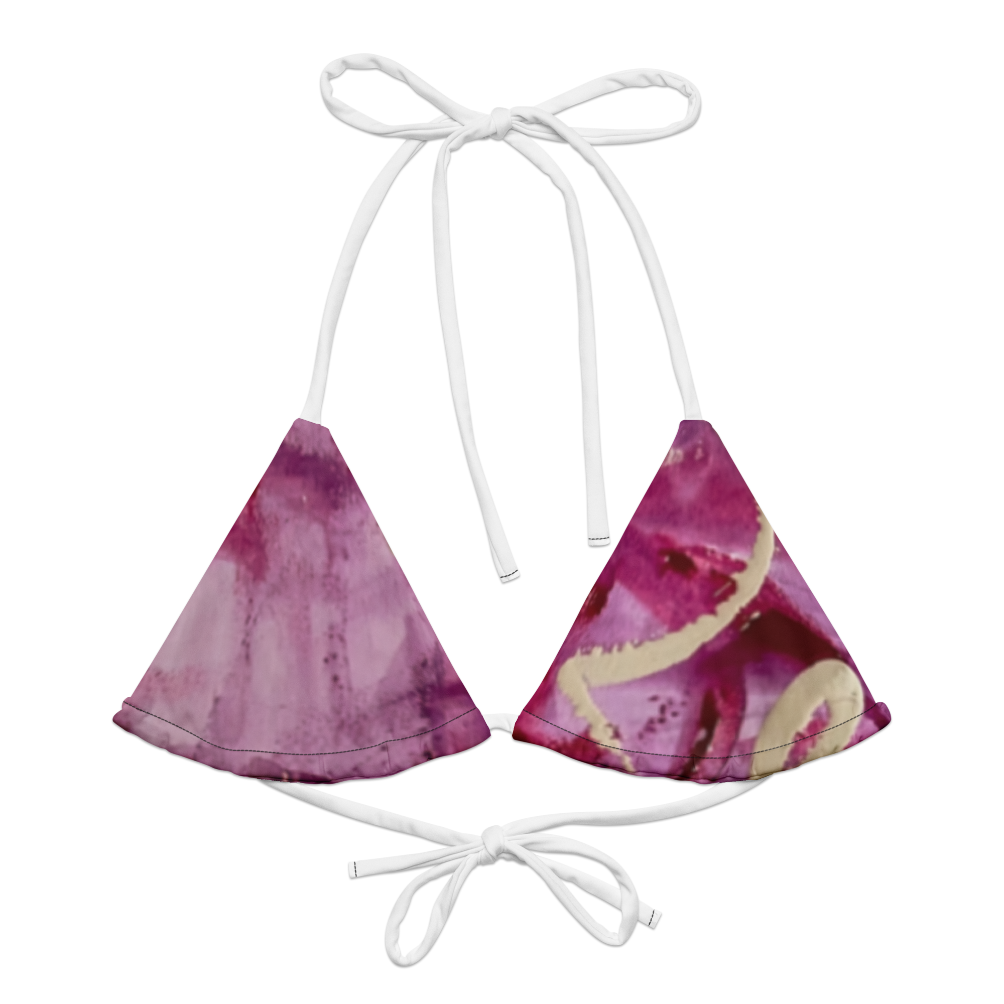 String Bikini Top - ABSTRAKT Pink Explosion