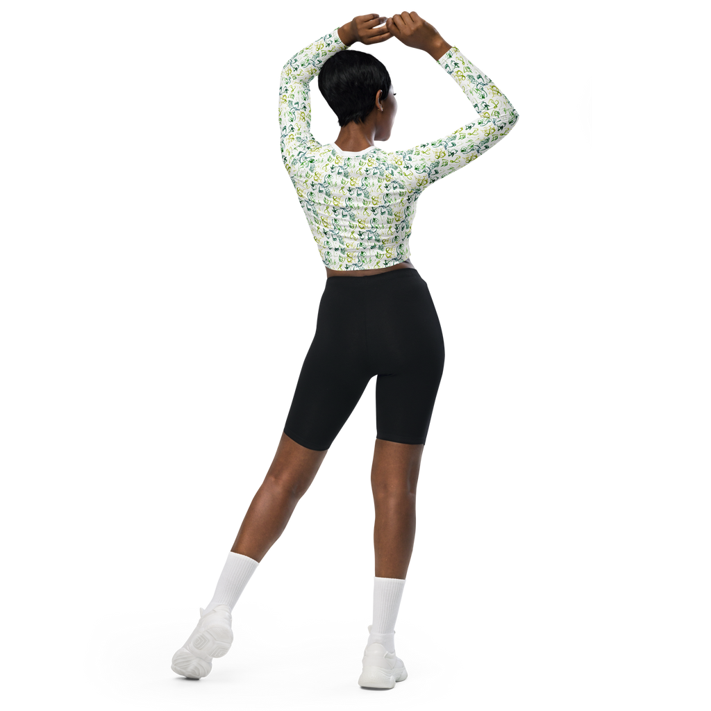 Long-Sleeve Crop Top - DECRYPTIONS Greens