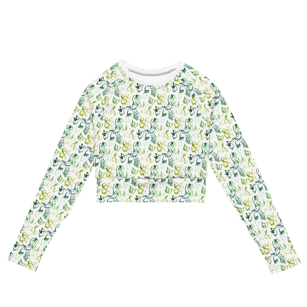 Long-Sleeve Crop Top - DECRYPTIONS Greens