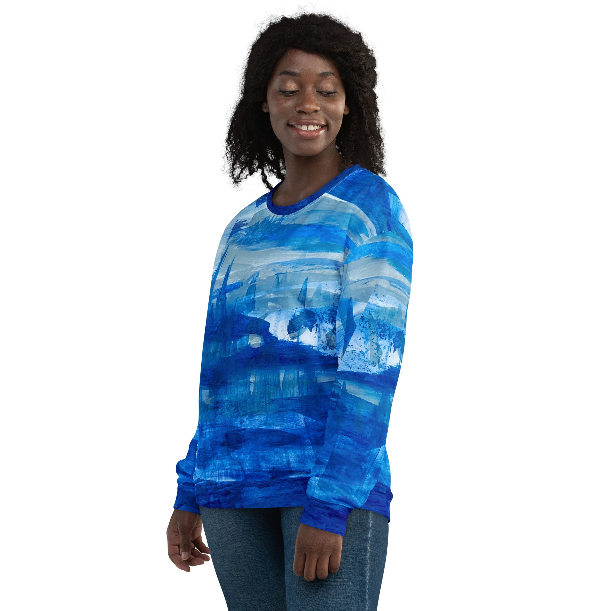 Unisex Sweatshirt - ABSTRAKT Blue Valley – FILIPPA ROSE®