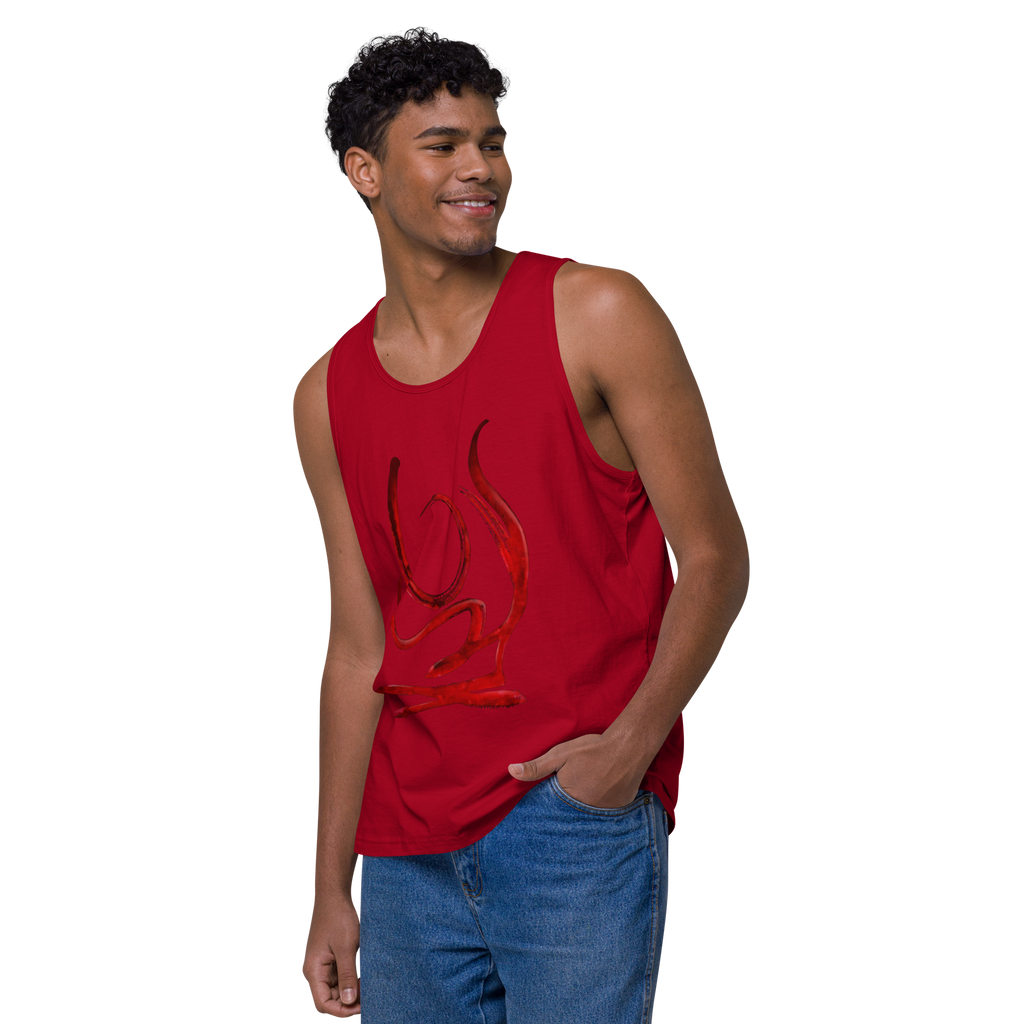 mens-premium-tank-top-red-left-front DIAVOLARA
